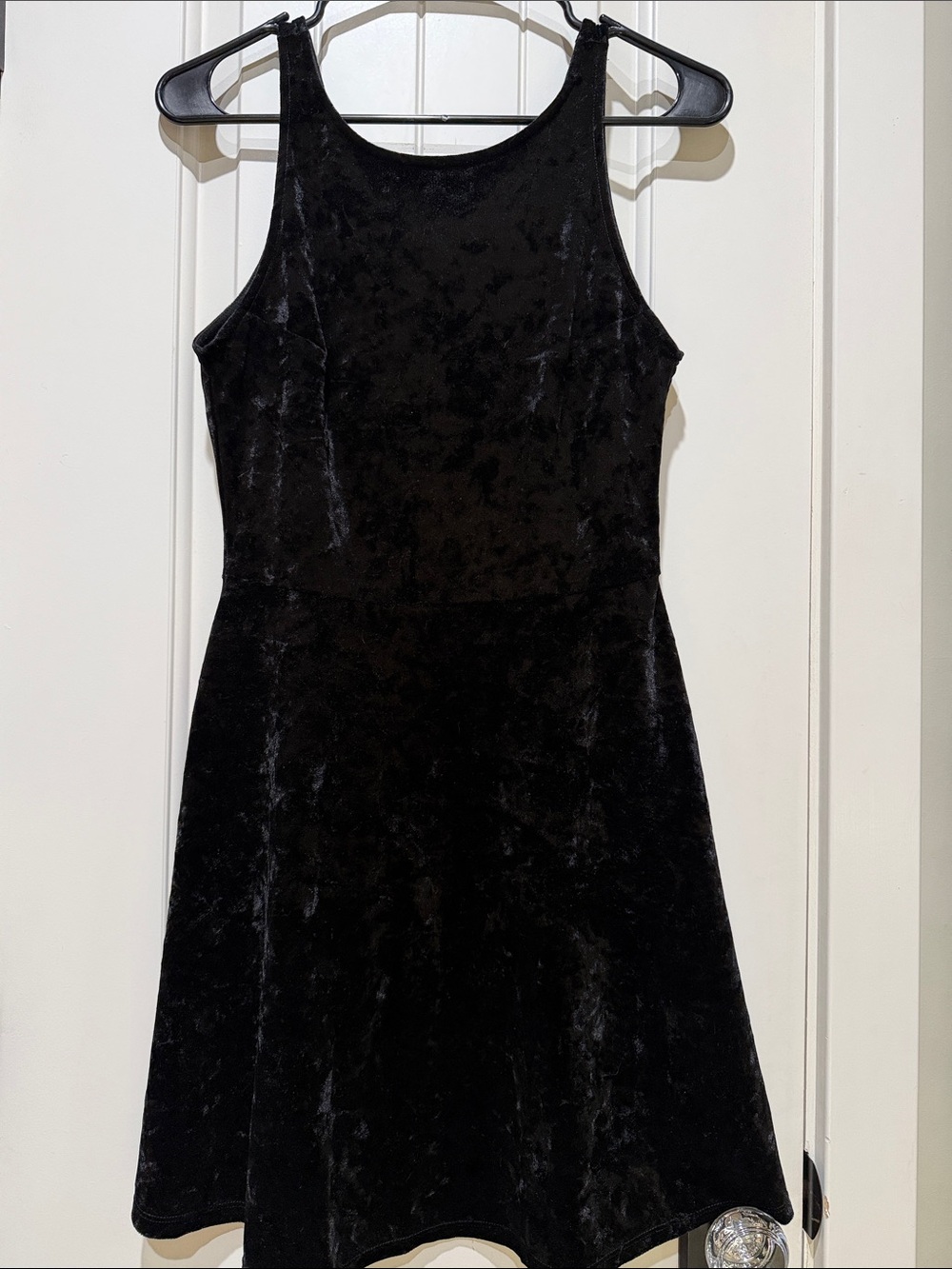 H&M Divided Black Velvet Sleeveless Dress size M